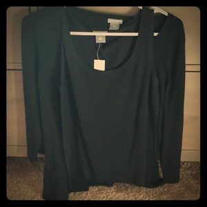 Ann Taylor cardigan & tank combo — new w/tags on!